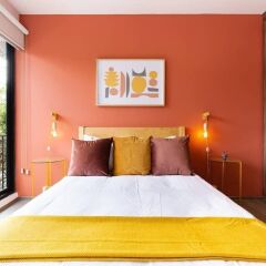 Отель Colorful and Artsy 3BR 2BA Apt in Roma Norte Мехико комната для гостей фото 2