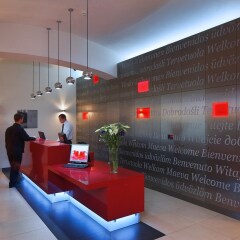 Отель Red & Blue design Прага интерьер отеля