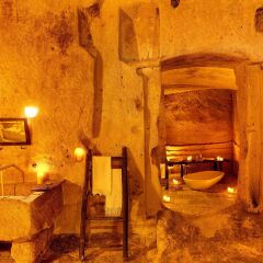 Отель Sextantio Le Grotte Della Civita Матера ванная