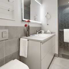 Отель Hyatt House Dusseldorf Andreas Quarter Германия, Дюссельдорф - отзывы, цены и фото номеров - забронировать отель Hyatt House Dusseldorf Andreas Quarter онлайн ванная