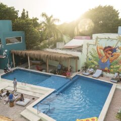 Отель Selina Cancun Downtown Мексика, Канкун - отзывы, цены и фото номеров - забронировать отель Selina Cancun Downtown онлайн бассейн фото 2
