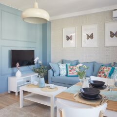 Апартаменты Praga-Poludnie Blue Apartment Варшава комната для гостей фото 2