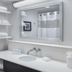 Отель Hampton Inn NY-JFK Jamaica-Queens США, Нью-Йорк - 1 отзыв об отеле, цены и фото номеров - забронировать отель Hampton Inn NY-JFK Jamaica-Queens онлайн ванная фото 2