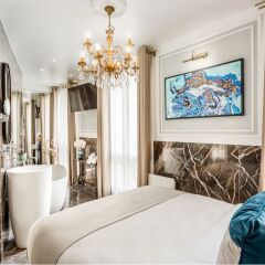 Отель Luxury 3 Bedroom 3 bathroom in Heritage Building - AC - Louvre Париж комната для гостей фото 5