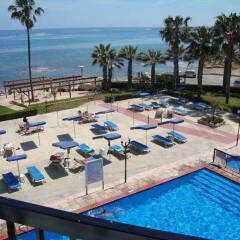 Отель Evalena Beach Hotel Кипр, Протарас - отзывы, цены и фото номеров - забронировать отель Evalena Beach Hotel онлайн пляж
