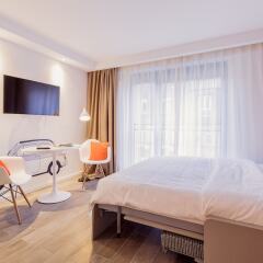 Отель Brera Serviced Apartments Frankfurt Германия, Франкфурт-на-Майне - отзывы, цены и фото номеров - забронировать отель Brera Serviced Apartments Frankfurt онлайн комната для гостей