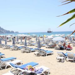 Отель Cleopatra Golden Beach Otel - All Inclusive пляж