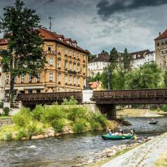 Hotel Dvorak Cesky Krumlov Чешский Крумлов приотельная территория