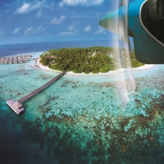 Отель Outrigger Konotta Maldives Resort пляж