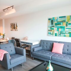 Апартаменты Upscale Apartment in Downtown LA комната для гостей фото 3