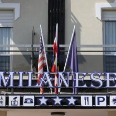 Отель Milanese Италия, Римини - 1 отзыв об отеле, цены и фото номеров - забронировать отель Milanese онлайн вид на фасад фото 2
