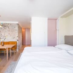 Отель Vienna Residence Stylish apartment with terrace and air conditioning n Австрия, Вена - отзывы, цены и фото номеров - забронировать отель Vienna Residence Stylish apartment with terrace and air conditioning n онлайн комната для гостей фото 4