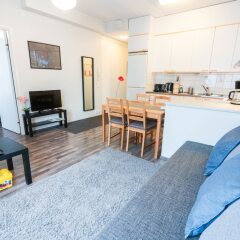 Апартаменты Helppo Hotelli Apartments Jyväskylä Ювяскюля комната для гостей фото 2
