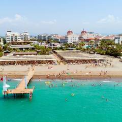Crystal Waterworld Resort & Spa Турция, Богазкент - 2 отзыва об отеле, цены и фото номеров - забронировать отель Crystal Waterworld Resort & Spa онлайн пляж