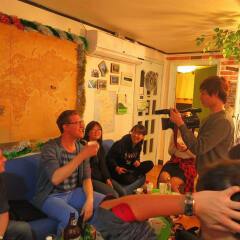 Отель Crossroad Backpackers Hongdae гостиничный бар