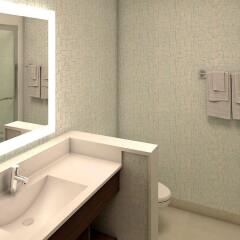 Отель Holiday Inn Express & Suites Jersey City North - Hoboken, an IHG Hotel США, Джерси - отзывы, цены и фото номеров - забронировать отель Holiday Inn Express & Suites Jersey City North - Hoboken, an IHG Hotel онлайн ванная