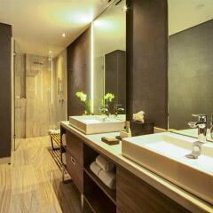 Отель Hilton Mexico City Santa Fe Мексика, Мехико - отзывы, цены и фото номеров - забронировать отель Hilton Mexico City Santa Fe онлайн ванная