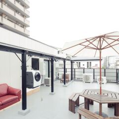 Hakata Minoshima Hostel FUTAGI Хаката балкон