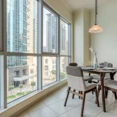 Отель Premium Apt - Full Burj Khalifa & Fountain View! Дубай балкон