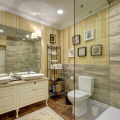 Отель German 18 - Luxury Vilnius Apartment Литва, Вильнюс - отзывы, цены и фото номеров - забронировать отель German 18 - Luxury Vilnius Apartment онлайн ванная