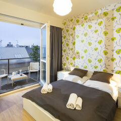 Отель New Town - Apple Apartments Чехия, Прага - 1 отзыв об отеле, цены и фото номеров - забронировать отель New Town - Apple Apartments онлайн комната для гостей фото 4