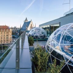 Отель INNSIDE by Meliá Leipzig Германия, Лейпциг - отзывы, цены и фото номеров - забронировать отель INNSIDE by Meliá Leipzig онлайн приотельная территория