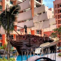Отель 1BR Pool View Seven Seas Jomtien Паттайя балкон