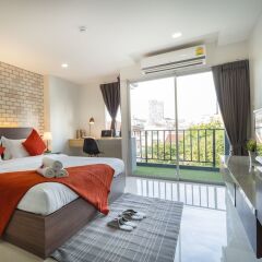Отель Q Space Residence Бангкок комната для гостей фото 4