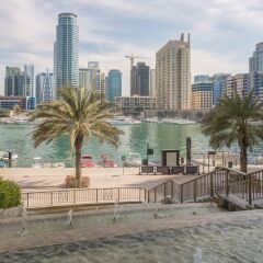 Отель Marina Promenade – Delphine Tower/Dubai Marina 1BR Luxury Apt Sea View Sleeps 3 - HLS 37921 пляж фото 2