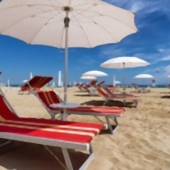 Hotel Quisisana Riccione пляж