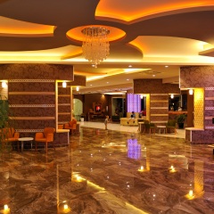 Asrin Beach Hotel Турция, Аланья - отзывы, цены и фото номеров - забронировать отель Asrin Beach Hotel - All Inclusive онлайн интерьер отеля