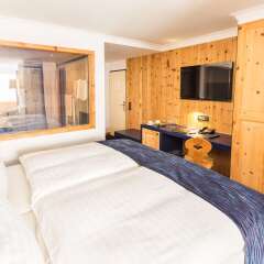Отель Sport & Wellness Hotel San Gian St Moritz Швейцария, Санкт-Мориц - отзывы, цены и фото номеров - забронировать отель Sport & Wellness Hotel San Gian St Moritz онлайн комната для гостей фото 4