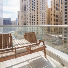 Отель Marina Promenade – Delphine Tower/Dubai Marina 1BR Luxury Apt Sea View Sleeps 3 - HLS 37921 балкон