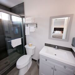 Отель Staples Center Inn Лос-Анджелес ванная