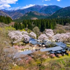 Отель Miyakowasure Natsuse Onsen Дайсен приотельная территория