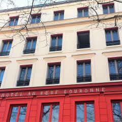 Отель Hôtel Restaurant Au Bœuf Couronné Париж вид на фасад