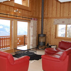 Отель Chalet Chalet Agneau Нендаз комната для гостей