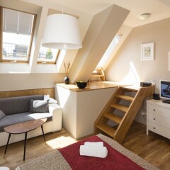 Отель New Town - Apple Apartments Чехия, Прага - 1 отзыв об отеле, цены и фото номеров - забронировать отель New Town - Apple Apartments онлайн комната для гостей фото 8