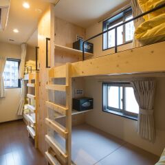 Nekokura Hostel Фукуока комната для гостей