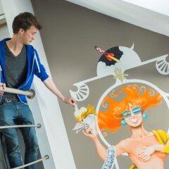 Отель Jacques Brel Youth Hostel Бельгия, Брюссель - отзывы, цены и фото номеров - забронировать отель Jacques Brel Youth Hostel онлайн интерьер отеля
