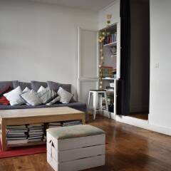 Апартаменты Spacious 2 Bedroom Loft Style Apartment Париж комната для гостей фото 4