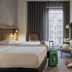 Отель Moxy Warsaw Praga Польша, Варшава - отзывы, цены и фото номеров - забронировать отель Moxy Warsaw Praga онлайн комната для гостей фото 3