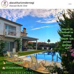 Отель Alacaat Butik Otel Чешме приотельная территория