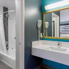 Отель Quality Inn Near Hollywood Walk of Fame США, Лос-Анджелес - 1 отзыв об отеле, цены и фото номеров - забронировать отель Quality Inn Near Hollywood Walk of Fame онлайн ванная фото 2