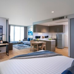 Отель Shama Lakeview Asoke Bangkok Таиланд, Бангкок - 1 отзыв об отеле, цены и фото номеров - забронировать отель Shama Lakeview Asoke Bangkok онлайн комната для гостей фото 5