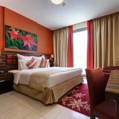 Abidos Hotel Apartment, Dubailand комната для гостей фото 5