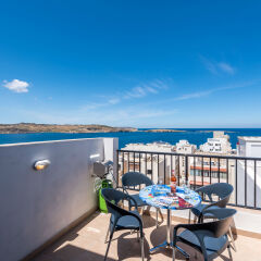 Отель SeaShells Sea View Studio-Penthouse Мальта, Буджибба - отзывы, цены и фото номеров - забронировать отель SeaShells Sea View Studio-Penthouse онлайн балкон фото 4