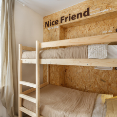 Nice Hostel Павелецкая Номер с общей ванной комнатой с различными типами кроватей (общая ванная комната) фото 6