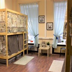 Гостиница HostelAstra Na Basmannom 2* Кровать в мужском общем номере с двухъярусными кроватями