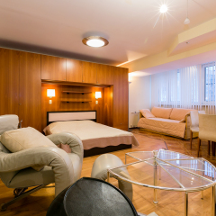 Гостиница MaxRealty24 Slavyanskiy Bulvar в Москве отзывы, цены и фото номеров - забронировать гостиницу MaxRealty24 Slavyanskiy Bulvar онлайн Москва комната для гостей фото 4